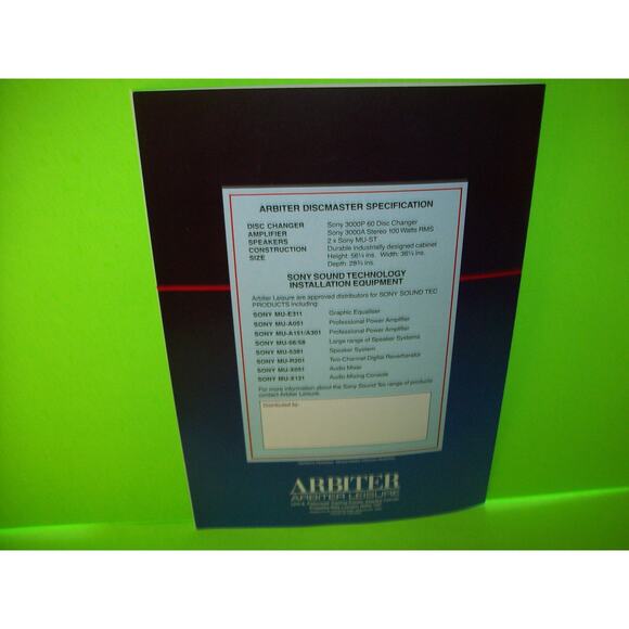 DISCMASTER SONY CD Jukebox Phonograph Original NOS Sales Flyer Vintage Promo Art - Picture 3 of 3